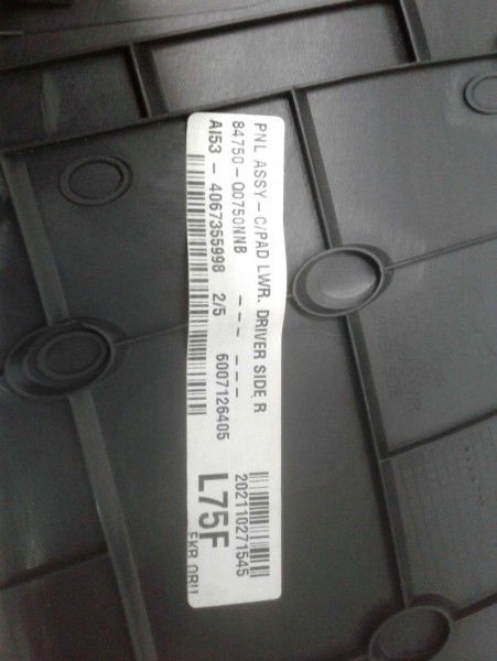 Hyundai İ20 Direksiyon Kolonu Kaportası Trim Paneli Alt Döşeme CP 84750-Q0750NNB 84751-Q0800 (N-G-140)