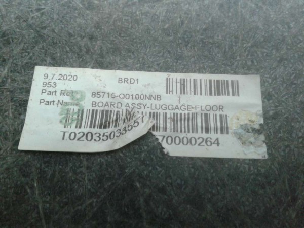 Hyundai İ20 Bagaj İç Döşemesi Tablası Orj  85715-Q0100NNB CP (O-F-120)