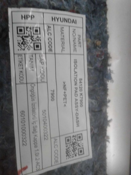 Hyundai İ10 Ön İzolasyon Keçesi ( RHD ) 84120-K7900 SP YP