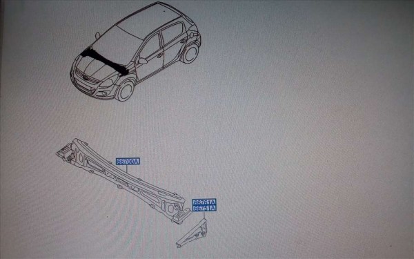 Hyundai i20 Sol Yan Saç Yan Uzatma Orijinal 66758-1J000 YP(I-C-110)