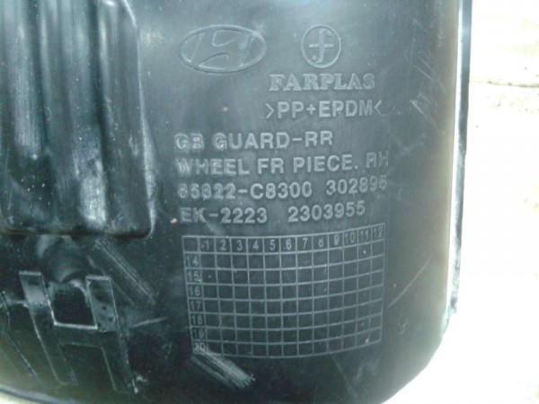 Hyundai İ20 Sağ Arka Çamurluk Davlumbazı 86822-C8300 CP(T-Q-110)